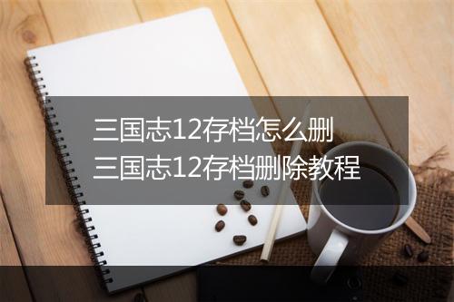 三国志12存档怎么删 三国志12存档删除教程
