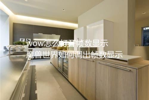 wow怎么打开帧数显示　魔兽世界如何调出帧数显示